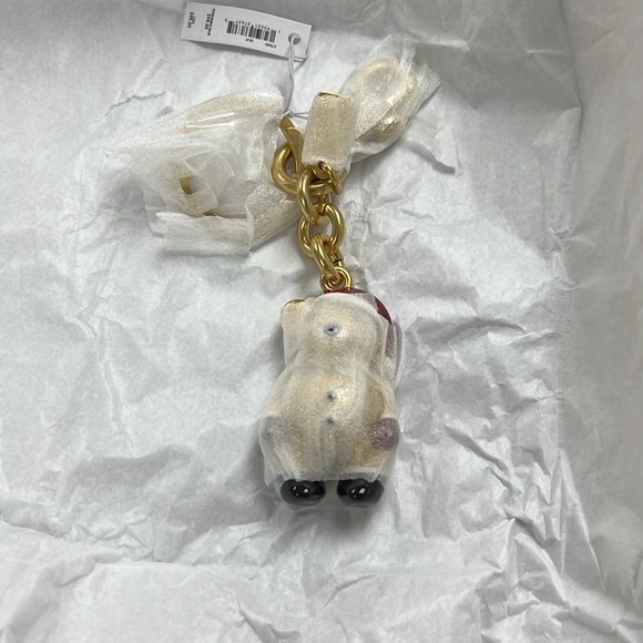 Coach Santa Bear Bag Charm - Picture 3 of 8